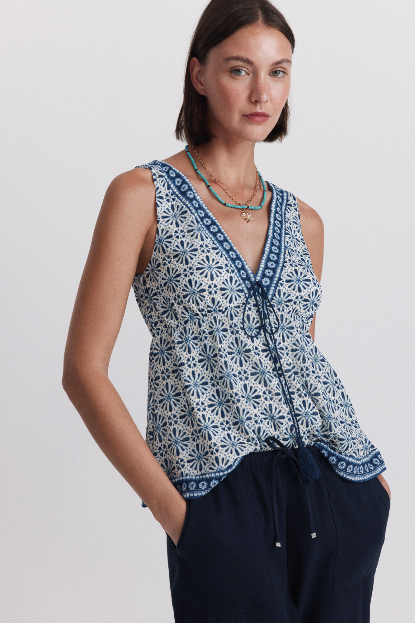 Springfield Top estampado cenefa