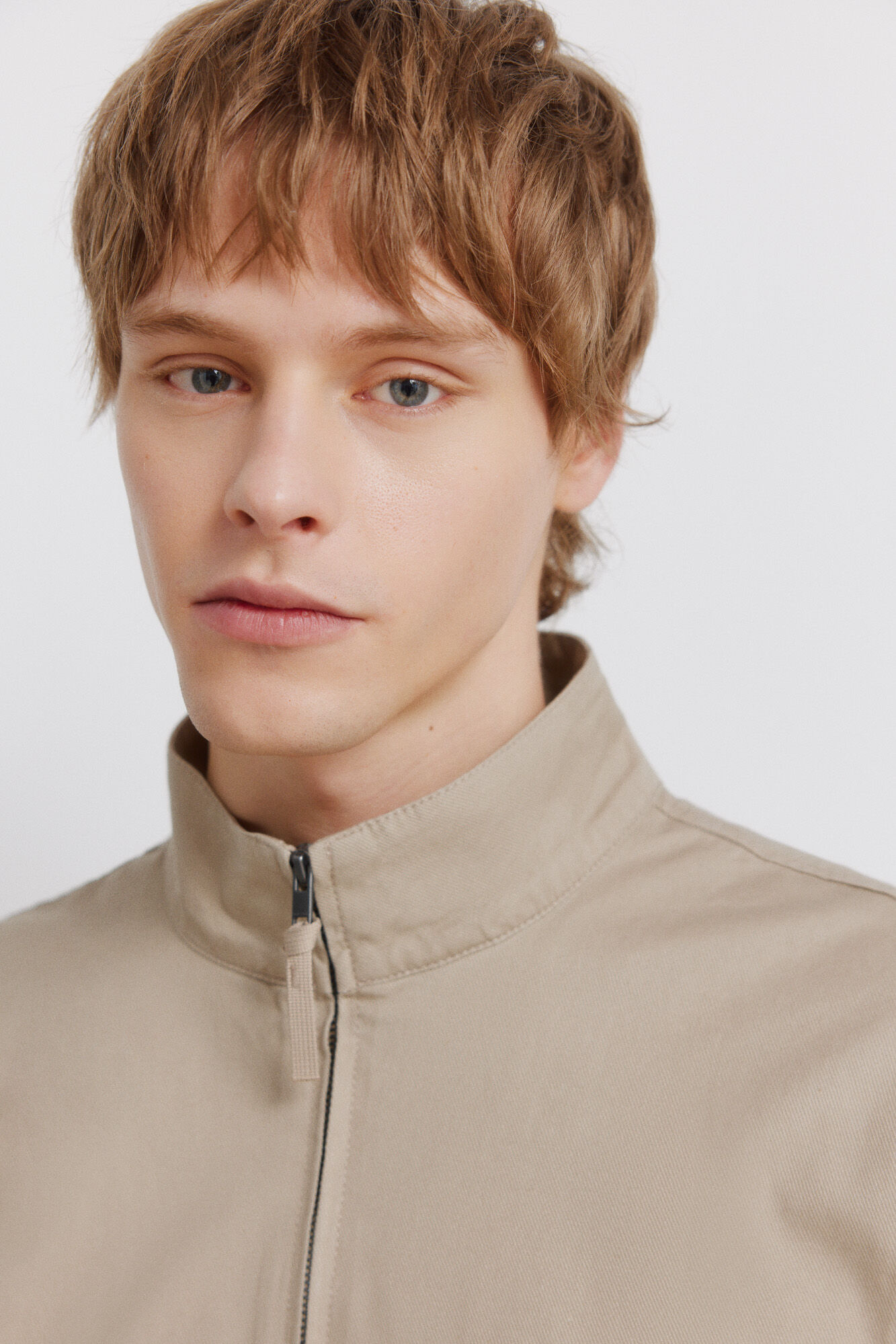 Springfield Chamarra ligera de lino y algod&oacute;n caf&eacute;