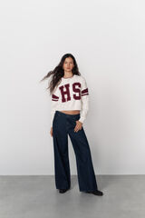 High Spirits Suéter Varsity blanco