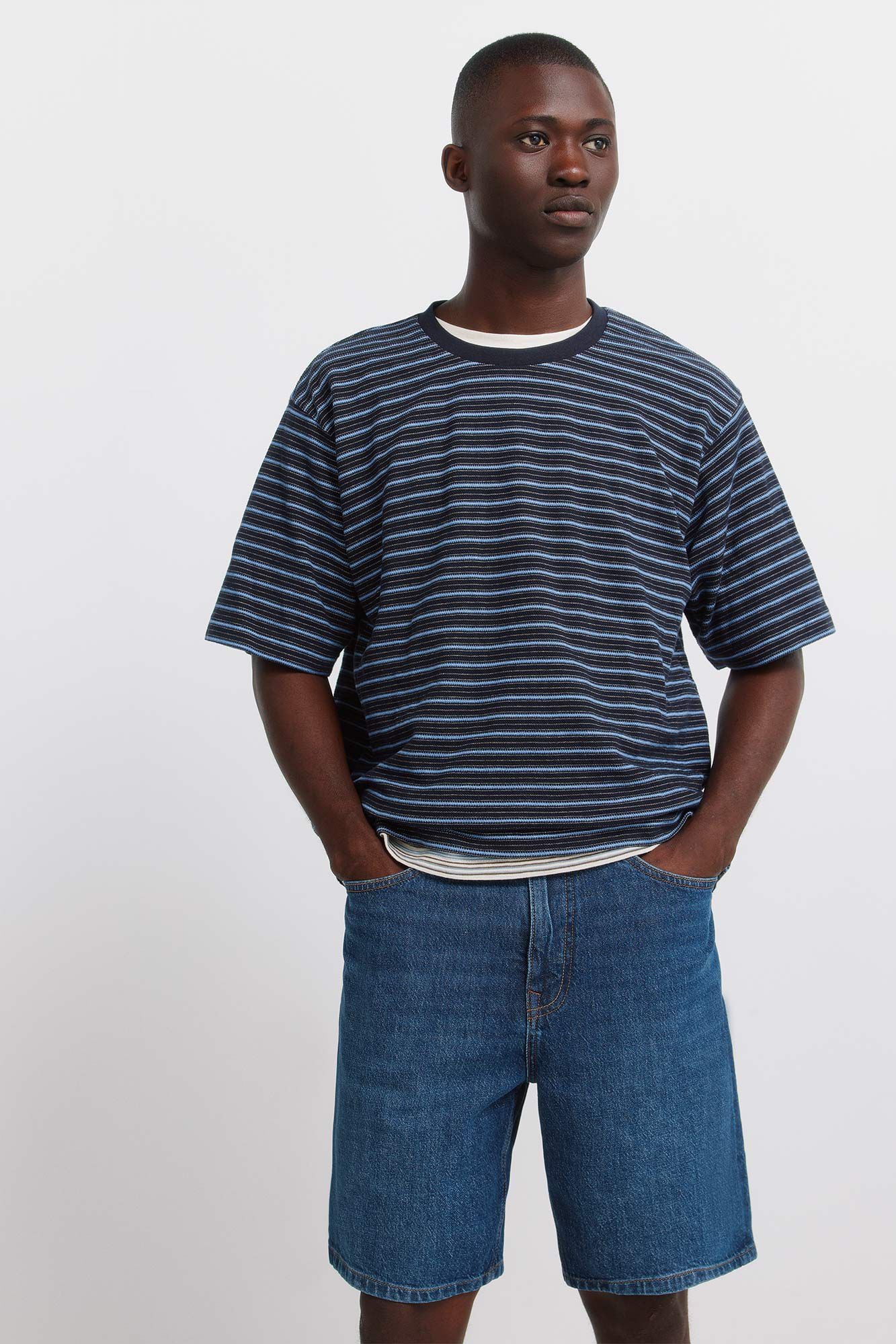 Springfield Bermuda de mezclilla regular fit azul