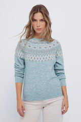 Springfield Jersey con borde de jacquard caza oscuro