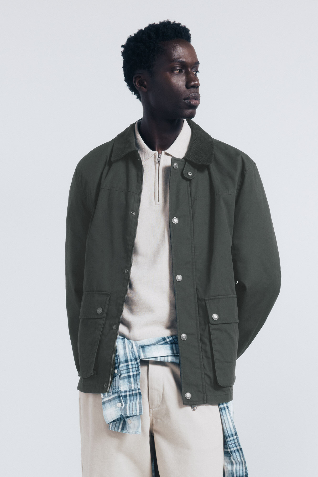 Springfield Parka corta cuello pana