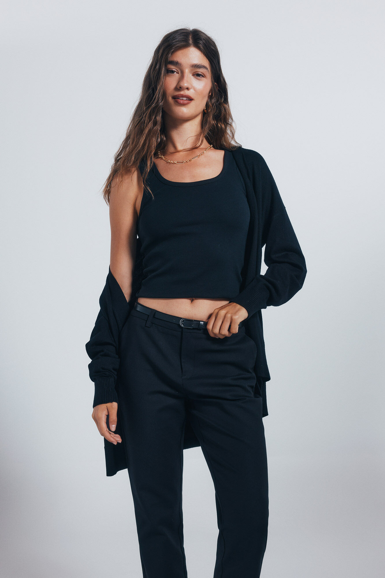 Springfield Pantal&oacute;n chino recto negro