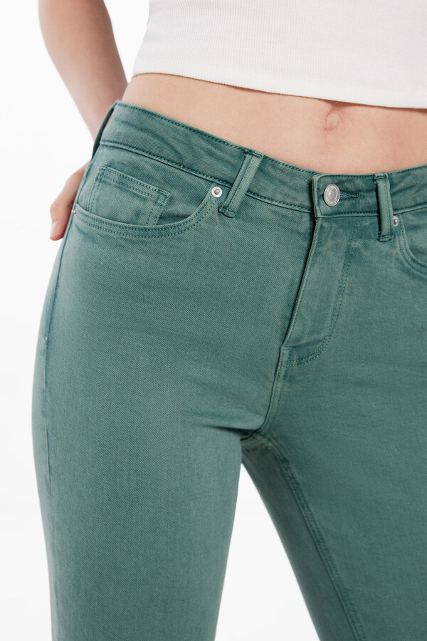 Springfield Jeans Color Slim Cropped turquesa
