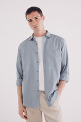 Springfield Camisa tencel azul
