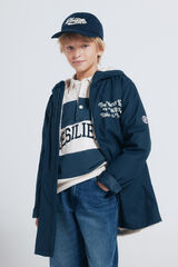 Springfield Kids Parka azul marino frase niño azul