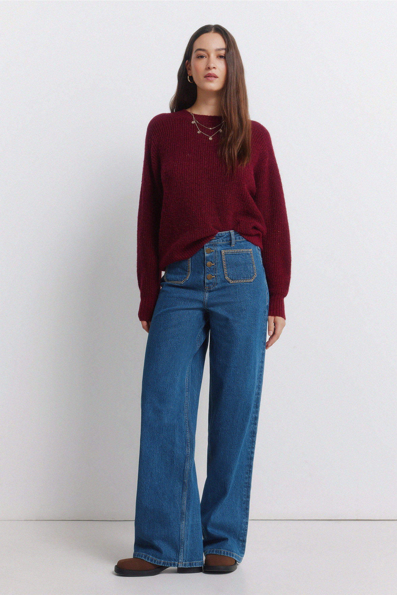 Springfield Jersey de lentejuelas p&uacute;rpura