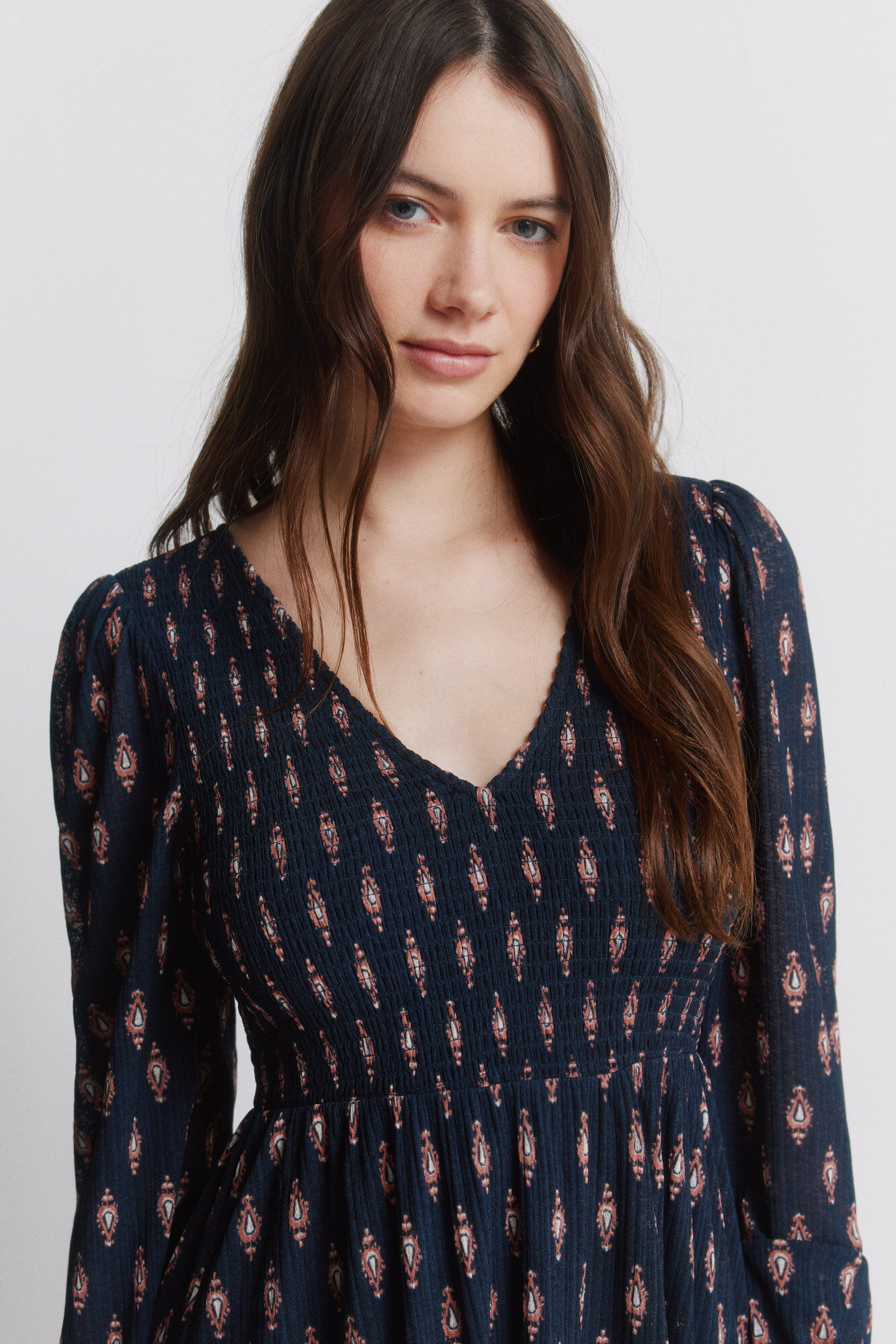 Springfield Vestido con escote de ol&aacute;n