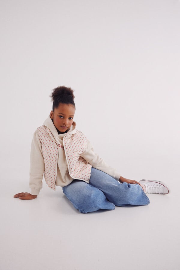 Springfield Kids Chaleco acolchado estampado niña blanco