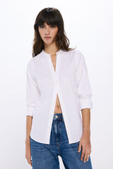 Springfield Camisa oxford cuello mao estampado