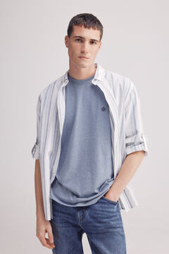 Springfield Playera melange básica azul