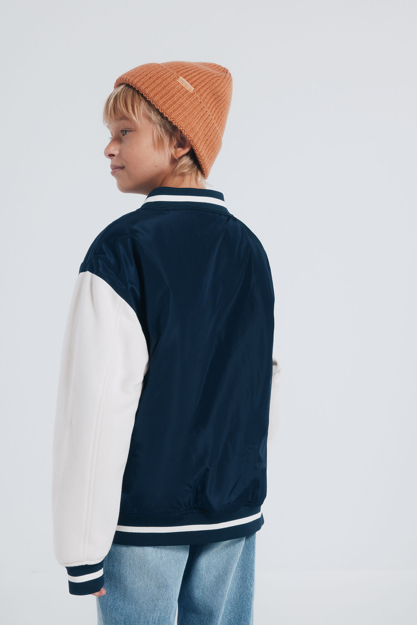 Springfield Kids Chaqueta varsity beisbolera ni&ntilde;o azul