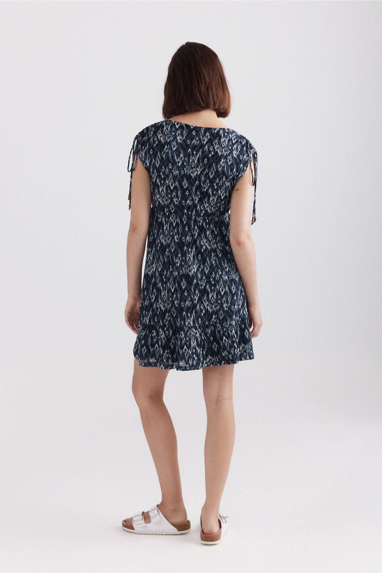 Springfield Vestido con cordones en los hombros marino
