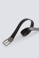 Springfield Cintur&oacute;n de mezclilla reversible negro