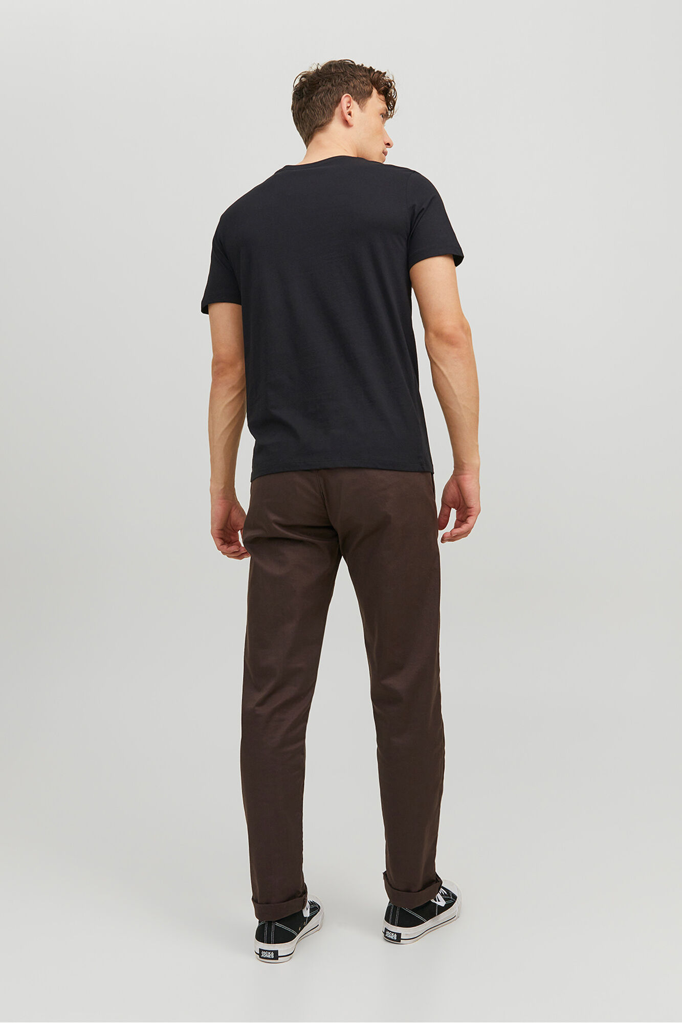 Jack & Jones Playera est&aacute;ndar fit negro