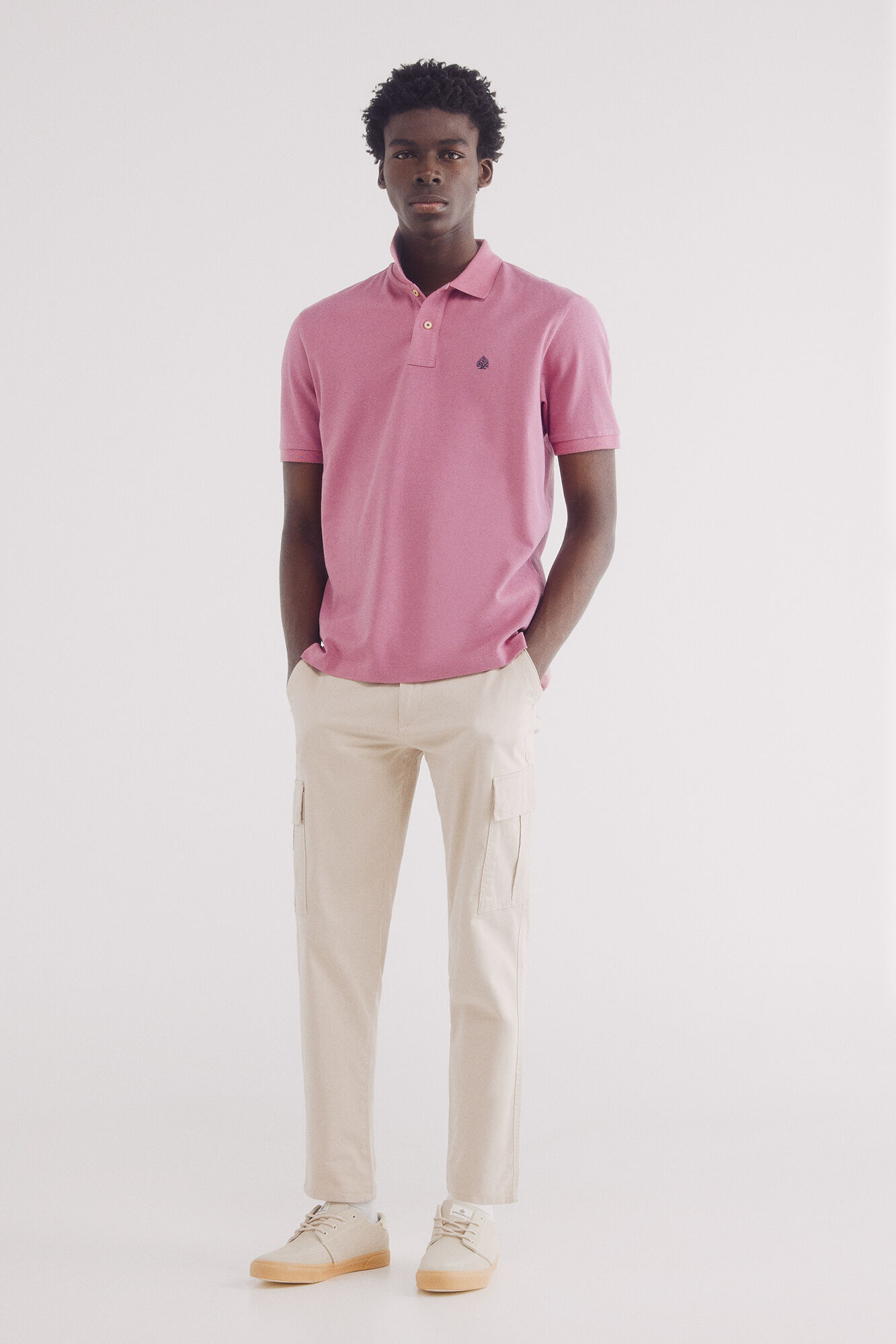 Springfield Polo piqu&eacute; b&aacute;sico regular fit fucsia