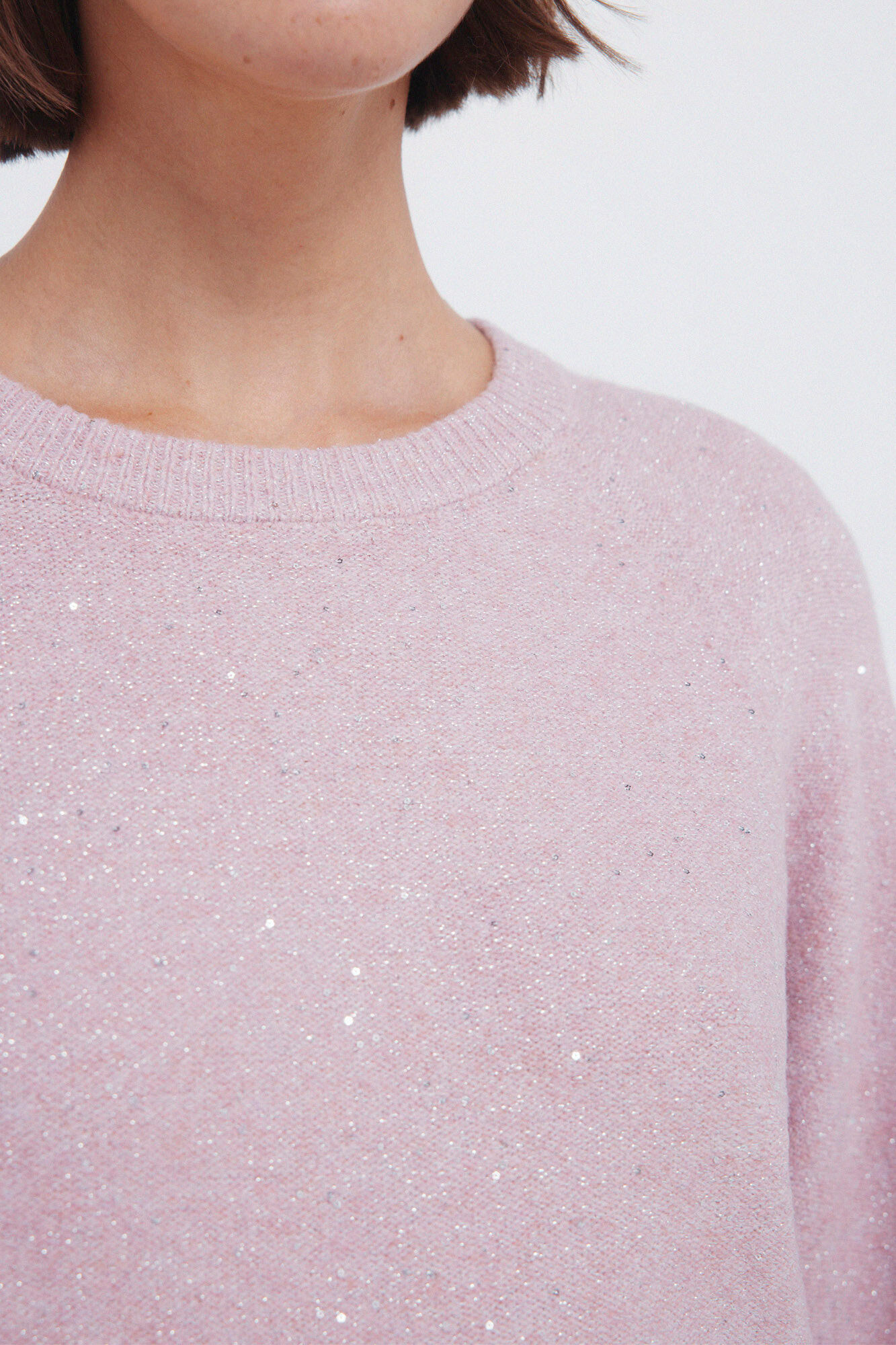 Springfield Jersey de lentejuelas rosa