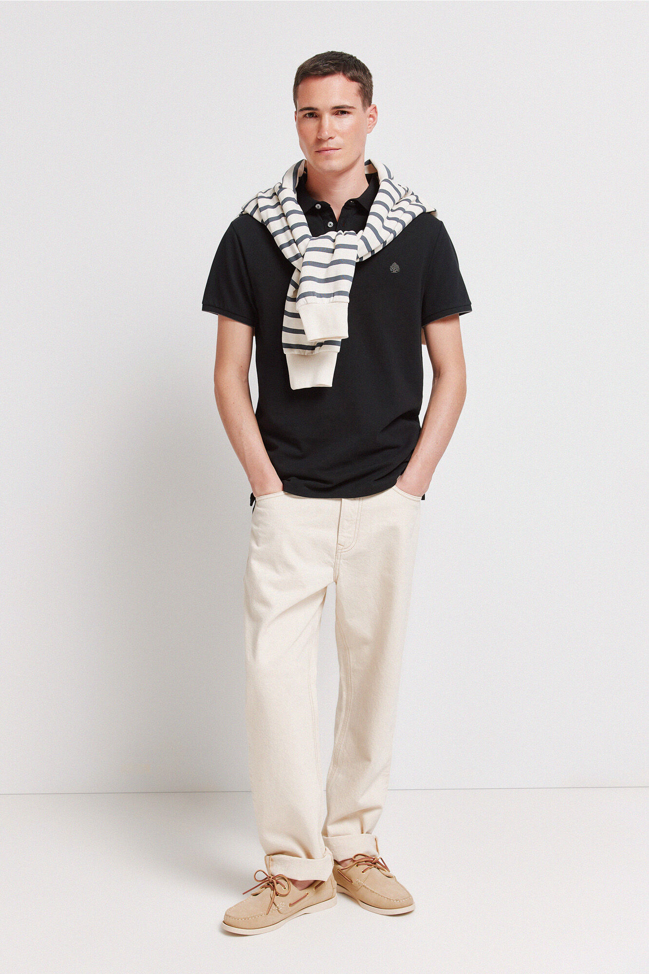 Springfield Polo piqu&eacute; de pu&ntilde;o de contraste slim fit