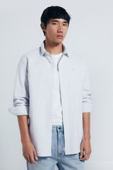 Springfield Camisa Oxford a rayas azul