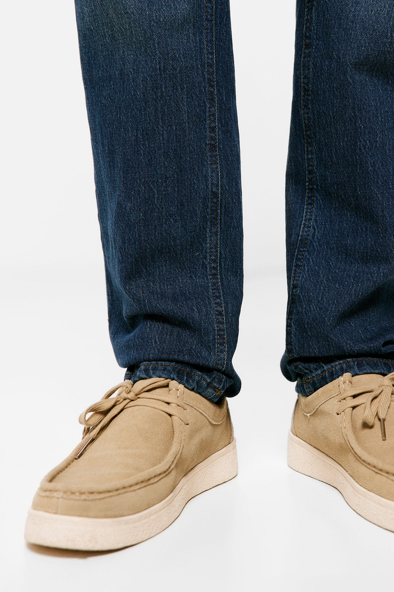 Springfield Jeans regulares lavado oscuro ensuciado turquesa