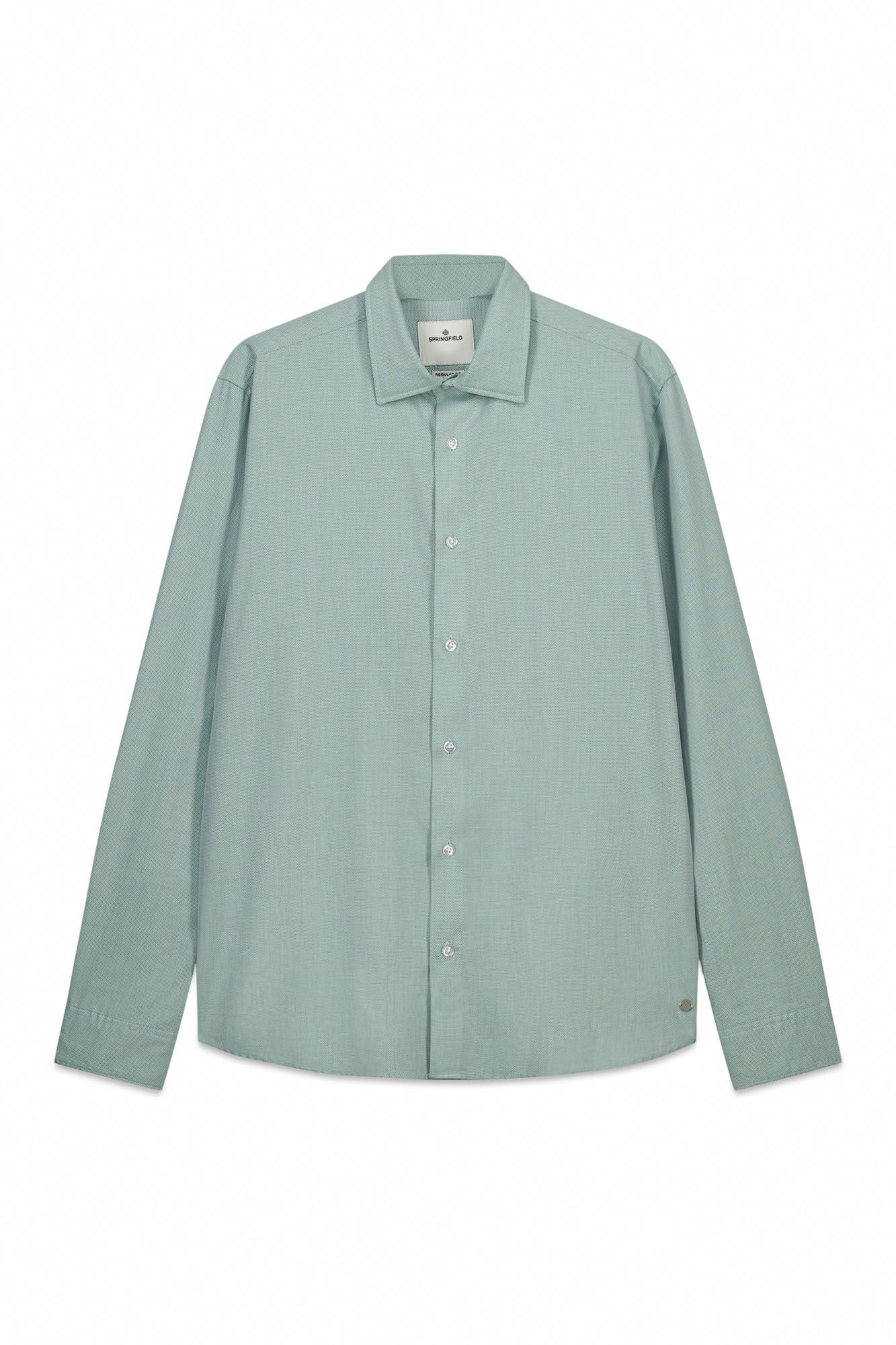 Springfield Camisa vestir estructura easy care verde