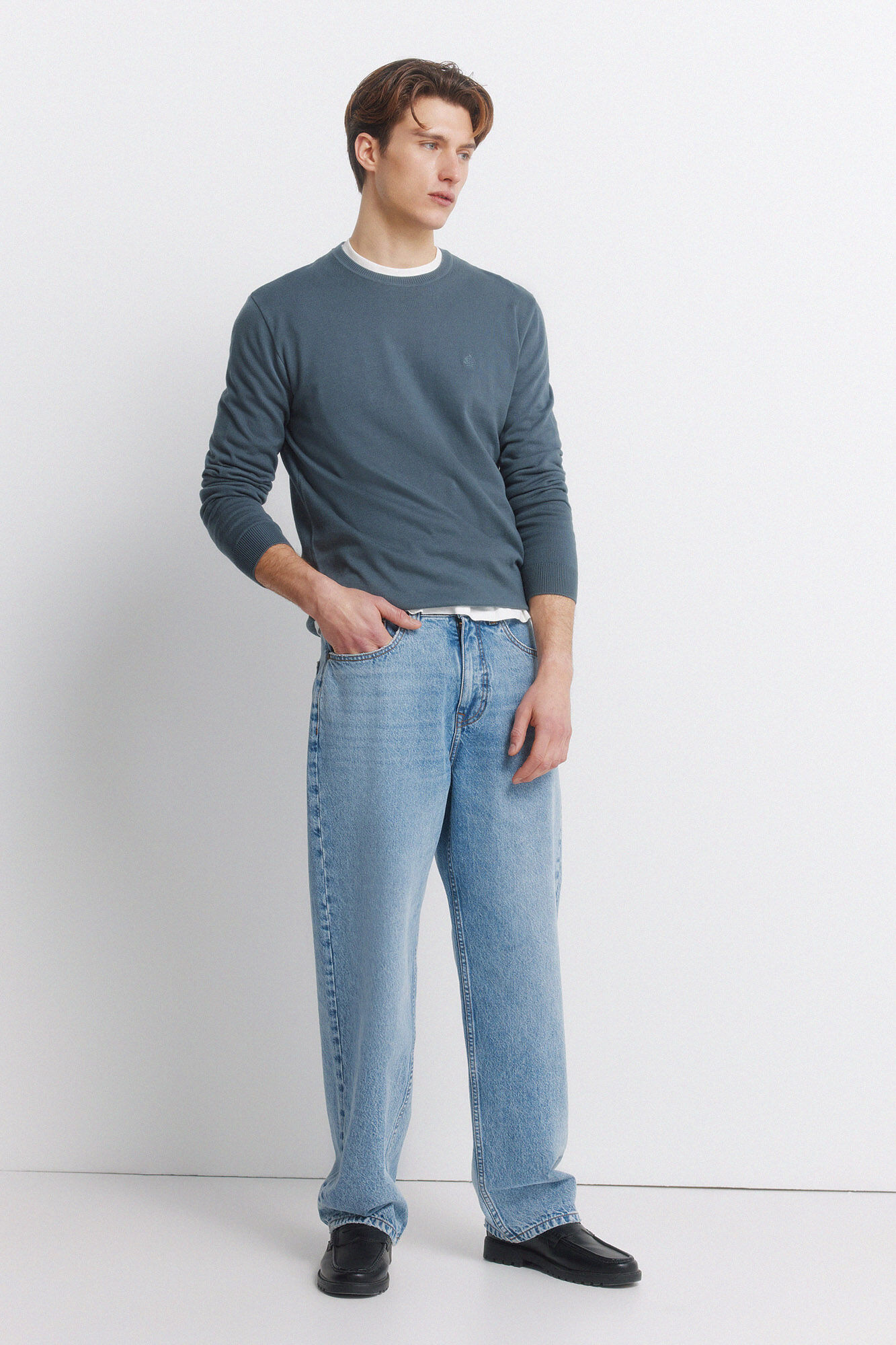 Springfield Su&eacute;ter b&aacute;sico con logo Springfield azul