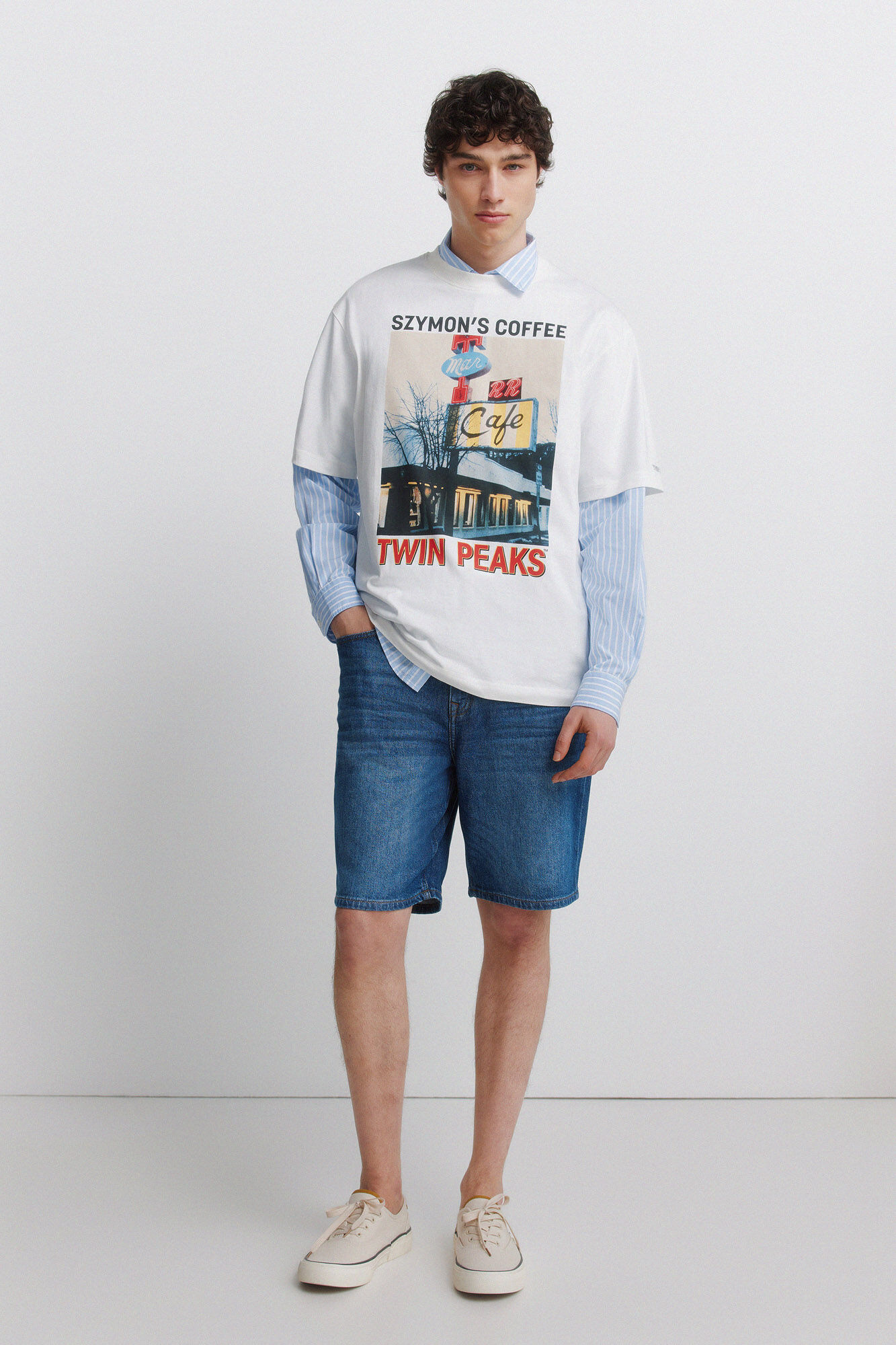 Springfield Playera Twin Peaks marfil