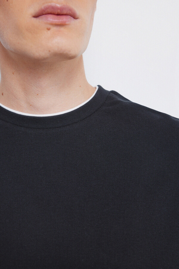 Springfield Camiseta doble tejido waffle verde