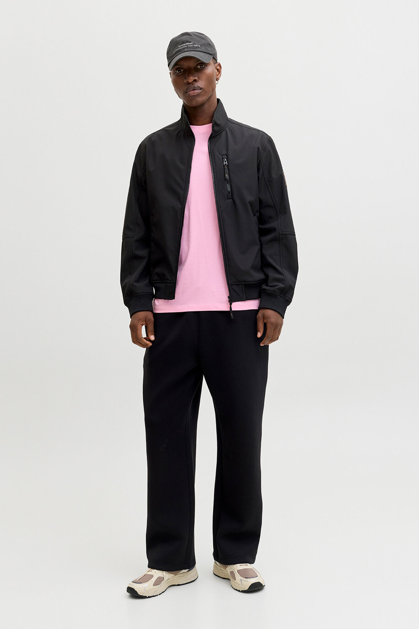 Jack & Jones Chamarra softshell con capucha negro