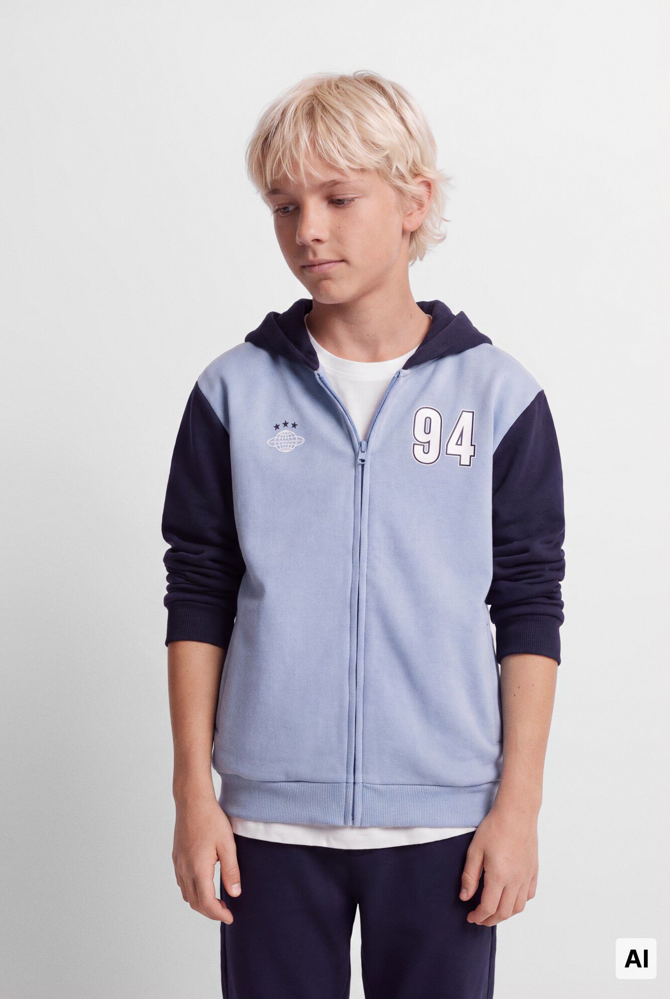 Springfield Kids Sudadera beisbolera 94 ni&ntilde;o azul indigo