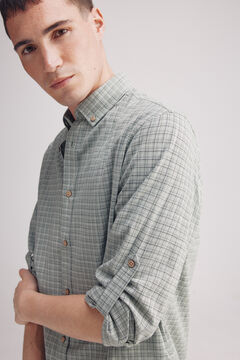 Springfield Camisa algodón slum cuadros verde