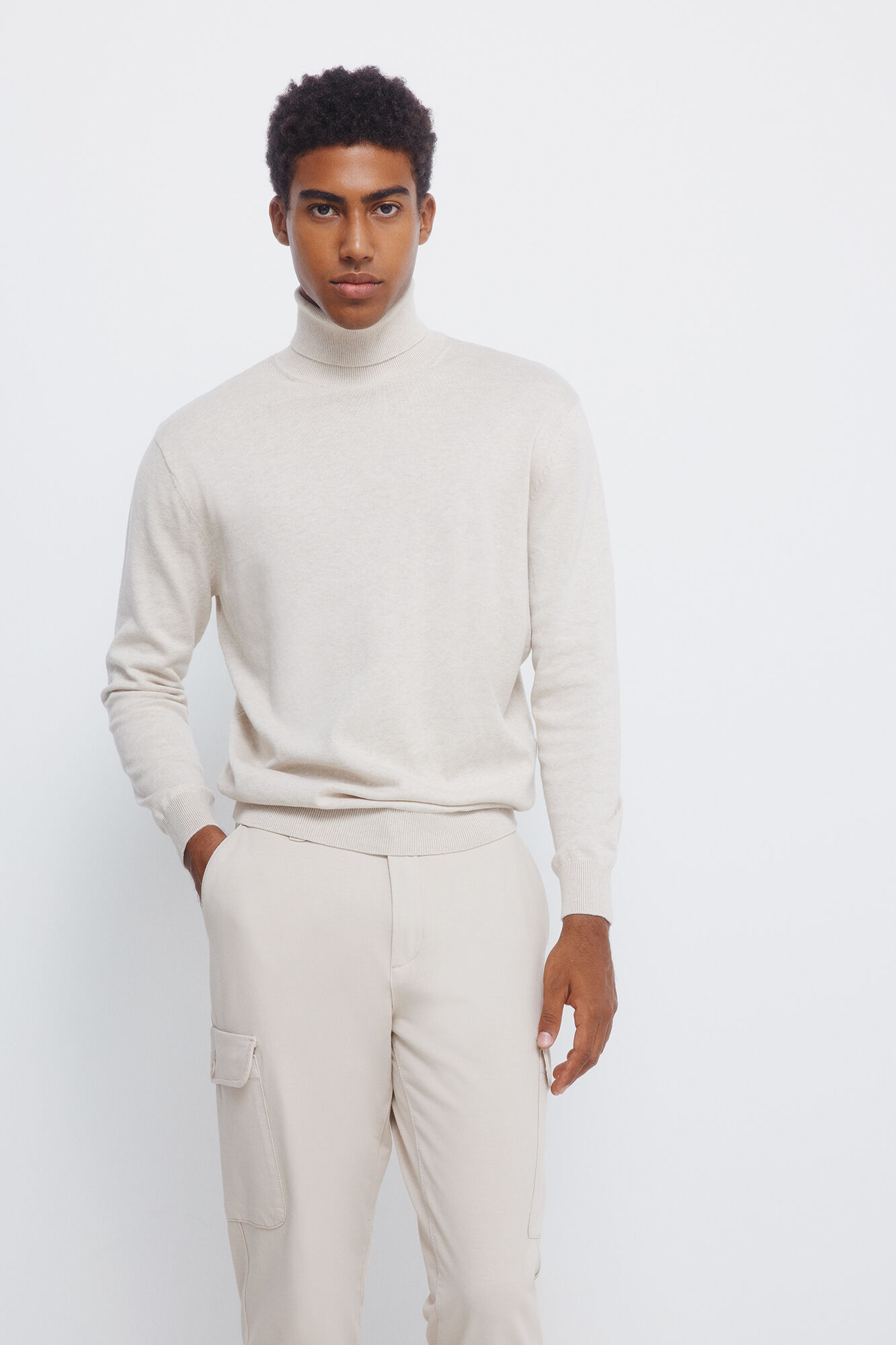 Springfield Pantal&oacute;n cargo de ajuste c&oacute;modo beige