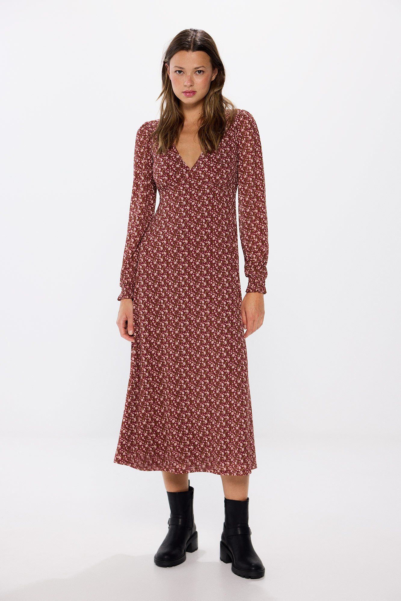 Springfield Vestido midi florecitas estampado