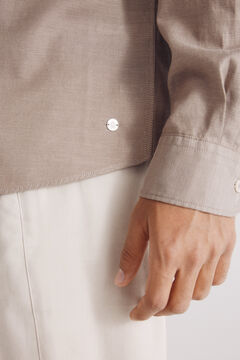 Springfield Camisa vestir estructura café