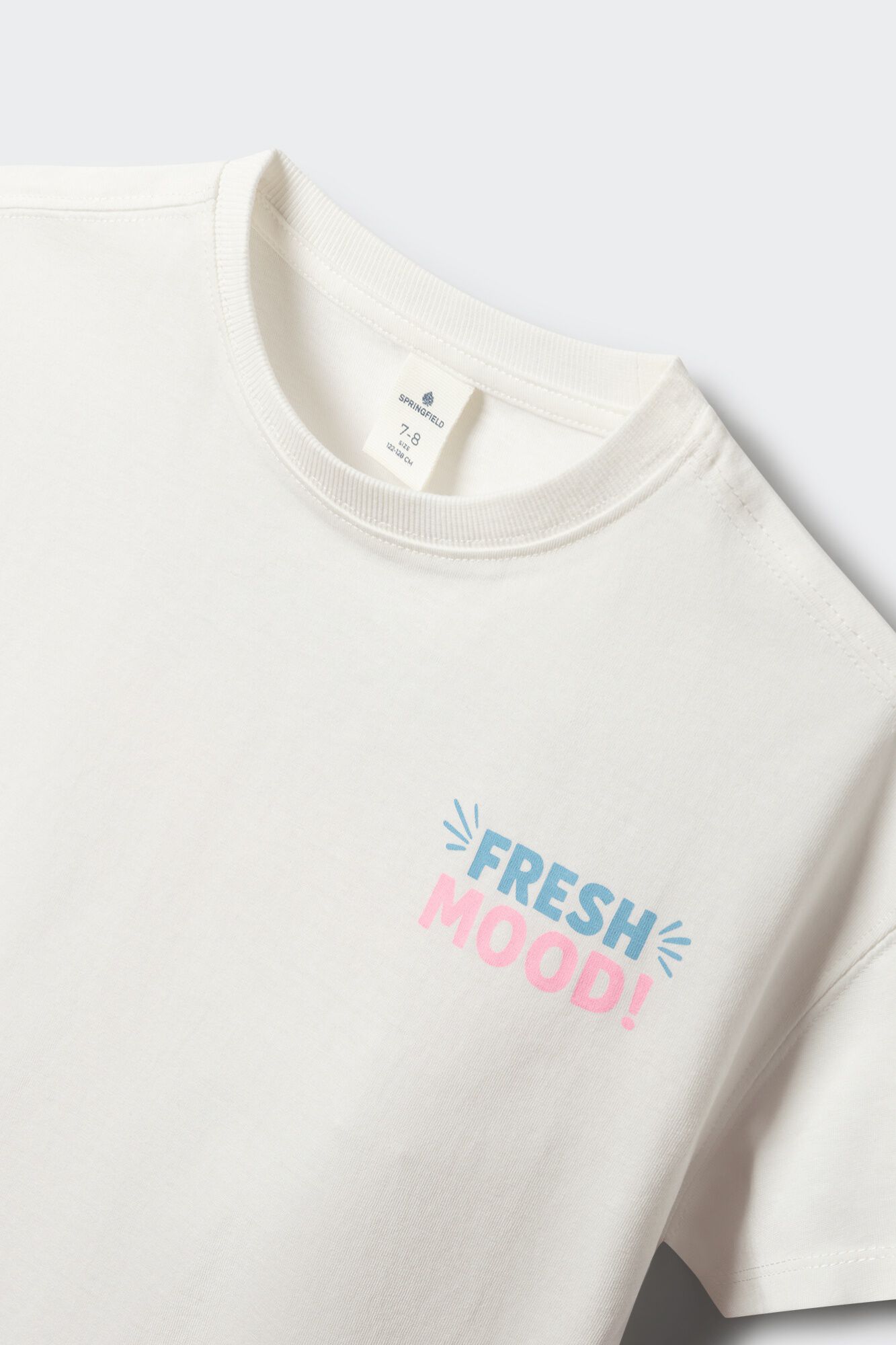 Springfield Kids Playera de manga corta limonada para ni&ntilde;a marfil