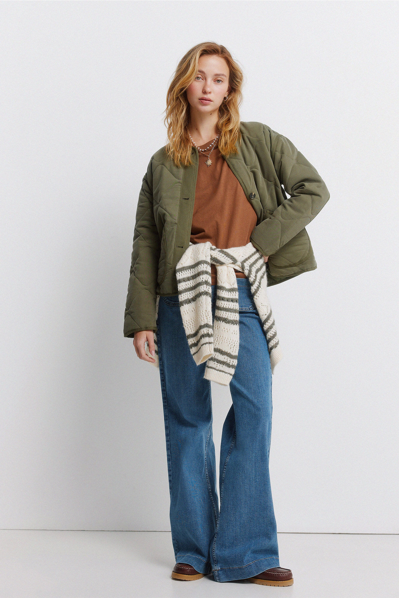 Springfield Playera b&aacute;sica de algod&oacute;n caf&eacute;