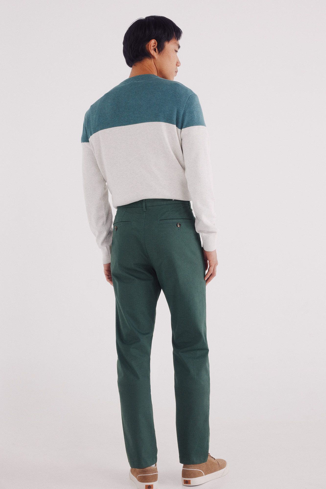 Springfield Pantal&oacute;n chino microestampado slim fit caza oscuro