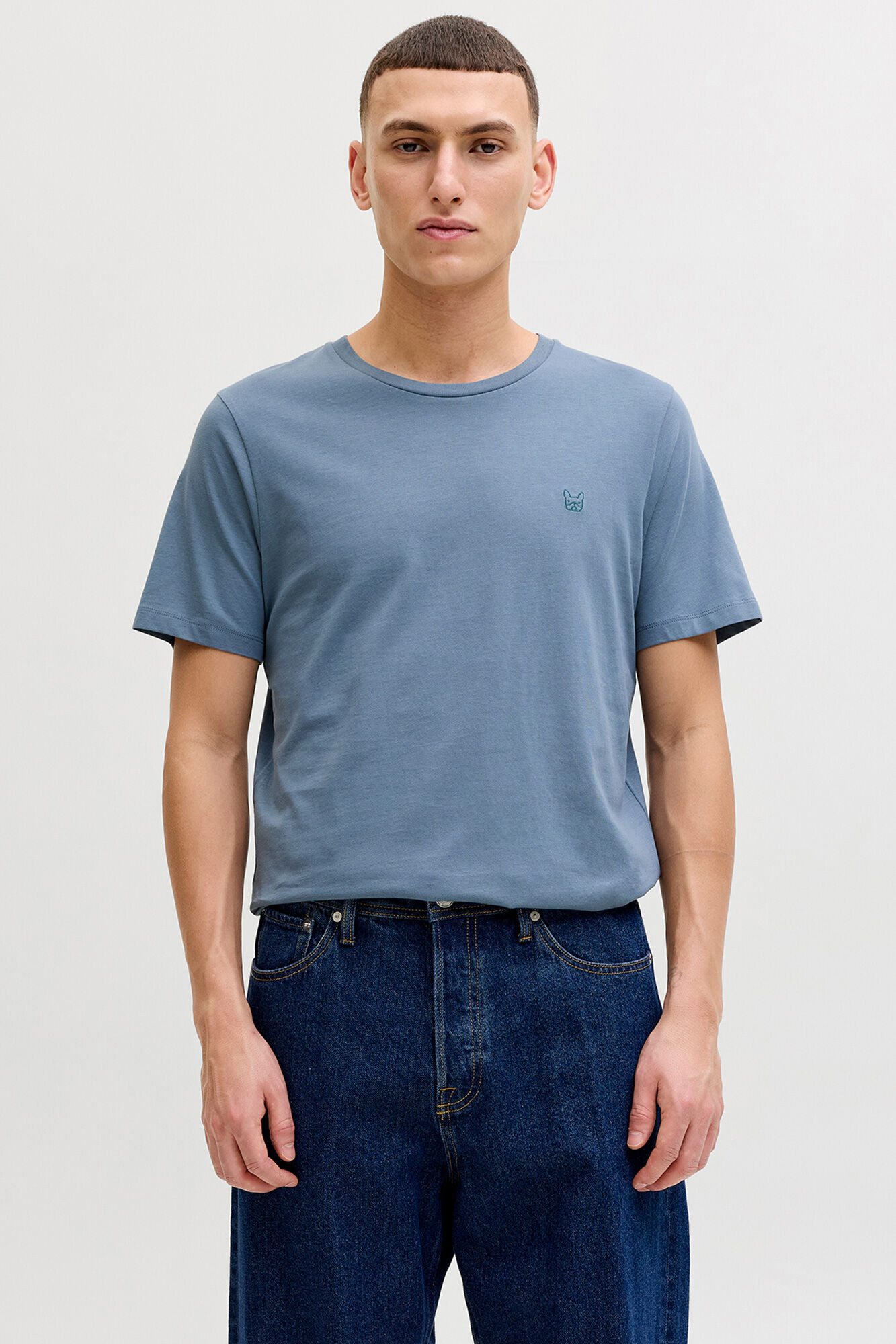 Jack & Jones Playera slim fit de algod&oacute;n con logo icono