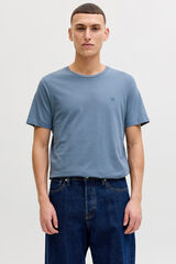 Jack & Jones Playera slim fit de algod&oacute;n con logo icono gris