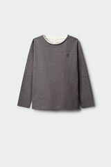 Springfield Kids Playera manga larga b&aacute;sica para ni&ntilde;o negro