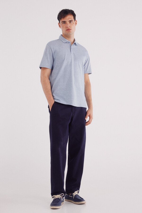 Springfield Polo jersey microraya azul