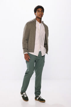 Springfield Pantalón cargo confort slim fit verde