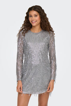 Springfield Vestido corto lentejuelas gris