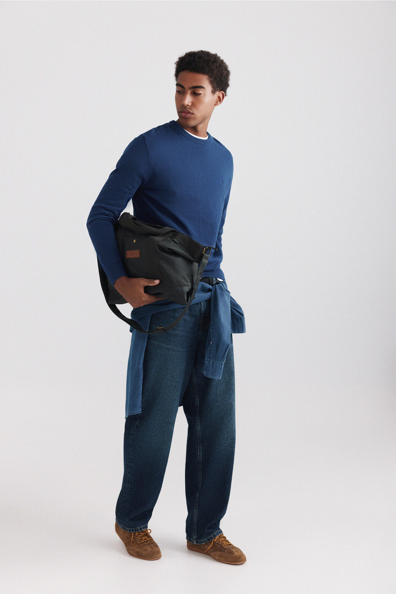 Springfield Su&eacute;ter b&aacute;sico cuello redondo azul