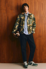 Springfield Parka camuflaje cuello contraste khaki