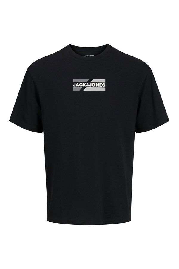 Jack & Jones Playera regular fit logo negro
