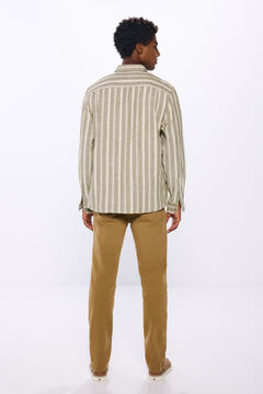 Springfield Pantalón color slim fit nude
