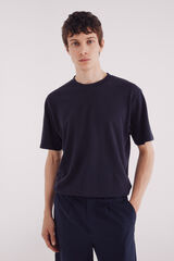 Springfield Camiseta texturada azul