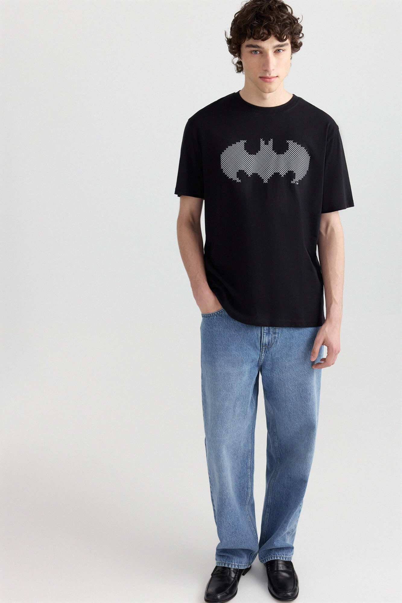 Springfield Playera Batman Signal negro