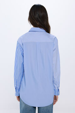 Springfield Camisa oversize rayas mix azul indigo